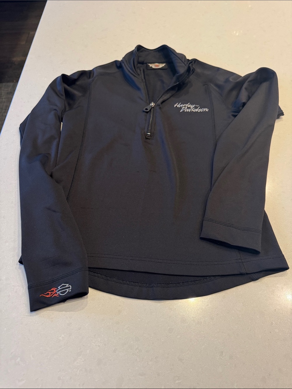 Harley-Davidson Black Lightweight Quarter-Zip Shirt Jacket